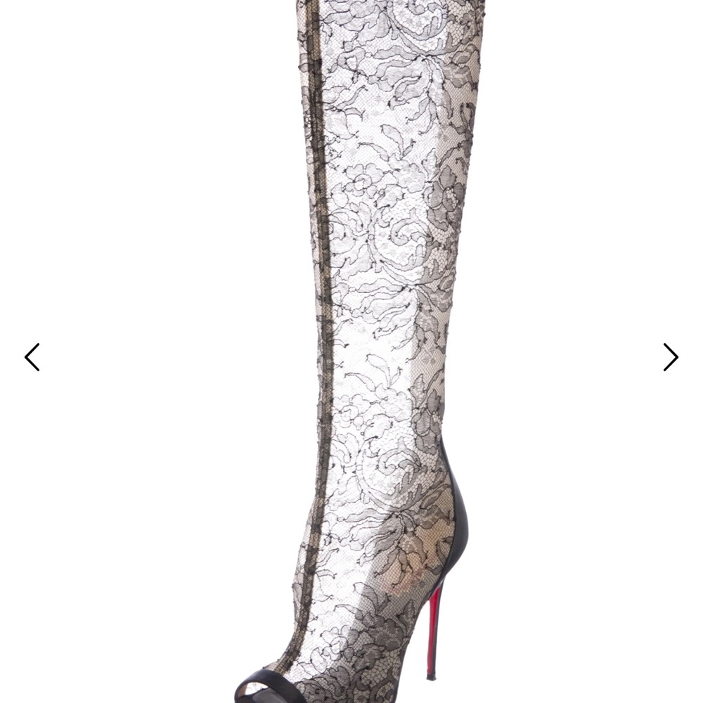Christian Louboutin Lace Knee High Boots sz36